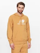 Bluzy męskie - New Balance Bluza MT31537 Pomarańczowy Relaxed Fit - miniaturka - grafika 1