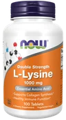 Suplementy naturalne - Now Foods NOW Double Strength L-Lysine 1000mg 100tabs - miniaturka - grafika 1