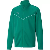 Piłka nożna - Bluza dla dzieci Puma teamRISE Training Poly Jacket Jr zielona - miniaturka - grafika 1