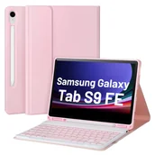 Pozostałe akcesoria do telefonów - Etui z klawiaturą z miejscem na rysik do Samsung Galaxy Tab S9 FE 10.9" Alogy Keyboard Case z touchpadem Różowe - miniaturka - grafika 1