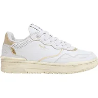 Trampki damskie - Pepe Jeans Damskie trampki CHESTER DISTRESS W, białe (białe), 4 UK, Biały Off Biały, 4 UK - miniaturka - grafika 1