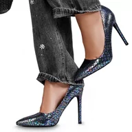 Czółenka - Czółenka Eleganckie Na Szpilce Soprano Wężowe Magiczne 36 - miniaturka - grafika 1