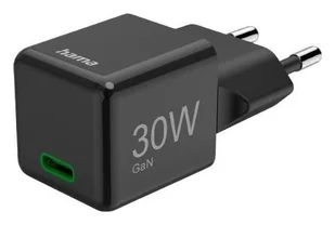 Hama supermini GaN 30W PD/QC 1x USB-C czarna - Ładowarki do telefonów - miniaturka - grafika 1