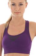 Stanik sportowy Crop Top Fitness Brubeck CR10070 purpurowy