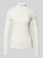 Bluzki damskie - Bluzka z długim rękawem ze stójką - miniaturka - grafika 1