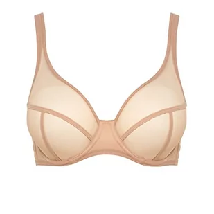 Maison Lejaby Damski biustonosz bez wyściółki Nufit, Beżowy (Power Skin 389), 85D - Biustonosze - miniaturka - grafika 1