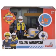 Samochody i pojazdy dla dzieci - Strażak Sam motor policyjny z figurką - miniaturka - grafika 1