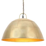 Lampy sufitowe - Lampa wisząca vintage styl industrialny 25 W mosiądz okrągła 41 cm E27 - miniaturka - grafika 1