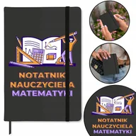 Notesy i bloczki - NOTES PLANER A5 CZARNY DLA NAUCZYCIELA MATEMATYKI - miniaturka - grafika 1