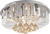 Lampy sufitowe - 220V kryształowy szklany żyrandol sufitowy podtynkowy żyrandol Crystal E14, sufitowa lampa wisząca nowoczesna lampa do jadalni, salonu, przedpokoju i salonu (50cm bez źródła światła) - miniaturka - grafika 1
