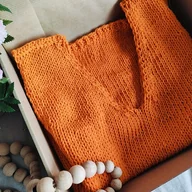 Koszule damskie - Bawełniany top pomarańczowy Orange Passion - miniaturka - grafika 1