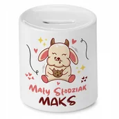 Skarbonki - Skarbonka 330 ml Dla Maksa Syna Dziecka Prezent z Nadrukiem ze Zdjęciem + Opakowanie na prezent (wzór 01) - miniaturka - grafika 1