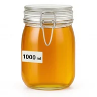 Pojemniki kuchenne - Słoik Szklany 1L na Miód Owsianke Przetwory Hermetyczny Słój z Klamrą - miniaturka - grafika 1