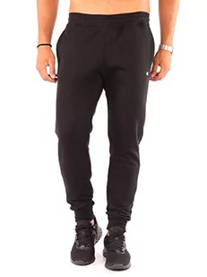 Champion Męskie spodnie treningowe Authentic Pants z logo C Slim, czarny, L - Spodenki męskie - miniaturka - grafika 1