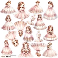 Scrapbooking - NAKLEJKI PAPIEROWE 24x24 ScrapLove - Pink Communion dziewczynka komunijna - miniaturka - grafika 1