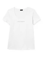 Koszulki i topy damskie - Emporio Armani Damska koszulka z okrągłym dekoltem, biała, XL, biały, XL - miniaturka - grafika 1