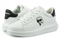Sneakersy męskie - Karl Lagerfeld Sneakersy Skórzane Białe Męskie KL52530N 011 45 - miniaturka - grafika 1