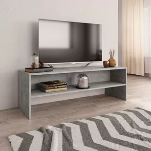 vidaXL Szafka pod TV, betonowy szary, 120 x 40 x 40 cm, płyta wiórowa - Szafki RTV - miniaturka - grafika 1