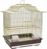 Klatki i wyposażenie dla ptaków - Panama Pet Panama Pet klatka dla ptaków 47x36x55,5 cm złoto/brązowa - miniaturka - grafika 1