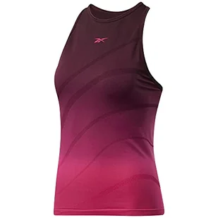 Reebok Damska koszulka bez szwu TS Ubf, bordowa/purpnk, M, Bordowy/Purpnk, M - Koszulki i topy damskie - miniaturka - grafika 1