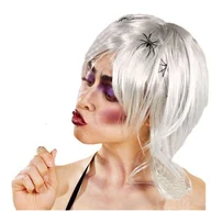 Dodatki do strojów karnawałowych - Peruka party "Pająki", biała MG30779 - miniaturka - grafika 1