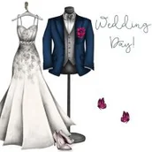 Wesele i ślub - Clear Creations Karnet Swarovski kwadrat CL0311 Ślub stroje - miniaturka - grafika 1