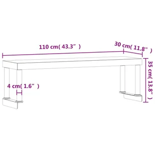 Półka na stół roboczy, 110x30x35 cm, stal nierdzewna Lumarko! - Wózki na żywność - miniaturka - grafika 9
