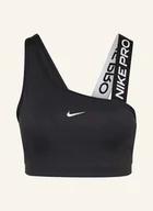 Biustonosze - Nike Biustonosz Sportowy Pro Swoosh Asymmetrical schwarz - miniaturka - grafika 1