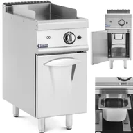 Piece, kotły  i płyty grzejne gastronomiczne - Grill płyta grillowa gładka z szafką na gaz propan / LPG / ziemny 6 kW - miniaturka - grafika 1