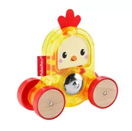 Zabawki interaktywne dla dzieci - Fisher Price Kolorowe zwierzątka na kółkach Kogut GMB25 - miniaturka - grafika 1