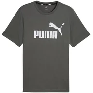 Koszulki męskie - Puma Koszulka Męska Bawełna Zielone Mineral Rozmiar M - miniaturka - grafika 1