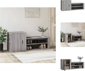 Szafki na buty - vidaXL Szafka na buty Szara Sonoma 130x35x54 cm Materiał drewnopochodny - Stojaki i szafki na buty - miniaturka - grafika 1