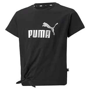 PUMA Koszulka dziewczęca Ess+ Logo Knotted Tee G - Koszulki dla dziewczynek - miniaturka - grafika 1