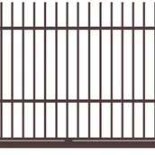 Ogrodzenia - Polbram Brama przesuwna Majorka 4x1,5 m prawa brązowa automat - miniaturka - grafika 1