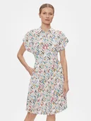 Sukienki - Tommy Hilfiger Sukienka koszulowa Amd Pleated Ss Knee WW0WW42444 Biały Regular Fit - miniaturka - grafika 1