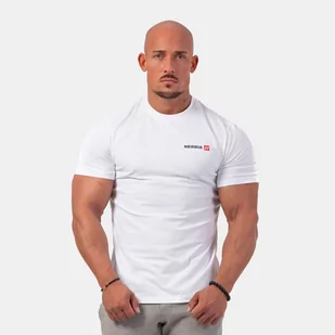 NEBBIA Męska koszulka Minimalist Logo White XXL - Koszulki sportowe męskie - miniaturka - grafika 1