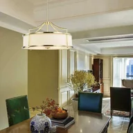 Lampy sufitowe - LAMPA WISZĄCA STANZA OLD GOLD S złota oprawa biały klosz nowoczesna - miniaturka - grafika 1