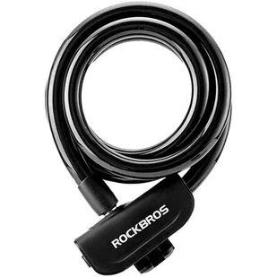 Zapięcie rowerowe ROCKBROS RKS515-BK Linka Czarny - Zabezpieczenia do roweru - miniaturka - grafika 1