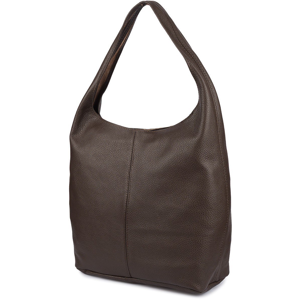 Torebka skórzana damska shopper pojemna A4 skóra naturalna włoska Beltimore ciemny brąz U36