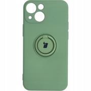 Etui i futerały do telefonów - Bizon Etui Case Silicone Ring iPhone 13 Mini zielone - miniaturka - grafika 1