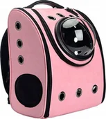 Transportery dla kotów - Korbi TRANSPORTER PLECAK TORBA DLA KOTA PSA KOSMICZNY JASNY RÓŻ WODOODPORNY - miniaturka - grafika 1
