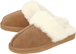 esmara® Kapcie męskie ze skóry jagnięcej Premium (Brązowy, 45) - Kapcie męskie - miniaturka - grafika 1