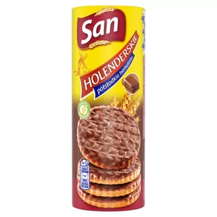 San Holenderskie Herbatniki półsłodkie oblane czekoladą mleczną 170 g - Ciastka - miniaturka - grafika 1