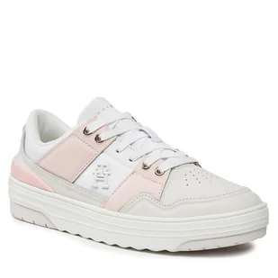 Sneakersy Tommy Hilfiger Th Basket Sneaker Lo FW0FW07756 Szary - Sneakersy damskie - miniaturka - grafika 1