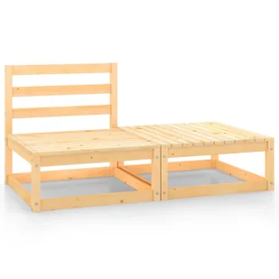 VidaXL 2-cz. zestaw mebli ogrodowych z poduszkami, lita sosna 805695 - Sofy ogrodowe - miniaturka - grafika 1