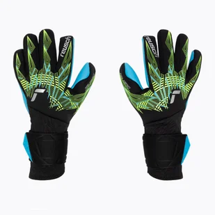 Rękawice bramkarskie Reusch Pure Contact Aqua black/fluo lime/aqua - Piłka nożna - miniaturka - grafika 1