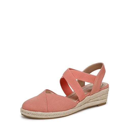 LifeStride Damskie sandały Kimball Espadryle Wedge, Koralowy róż, 39.5 EU