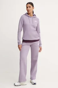 Puma spodnie dresowe kolor fioletowy gładkie 676093 - Spodnie damskie - miniaturka - grafika 1