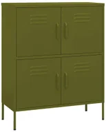 Szafy i regały magazynowe - Elior Metalowa zamykana szafka garażowa oliwkowa A8-M53 - miniaturka - grafika 1