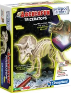 Układanki dla dzieci - Clementoni Clementoni, Science & Play, Archeofun Triceratops Glow in The Dark, Puzzle, 61723, Unisex, 7+ years Unisex - miniaturka - grafika 1